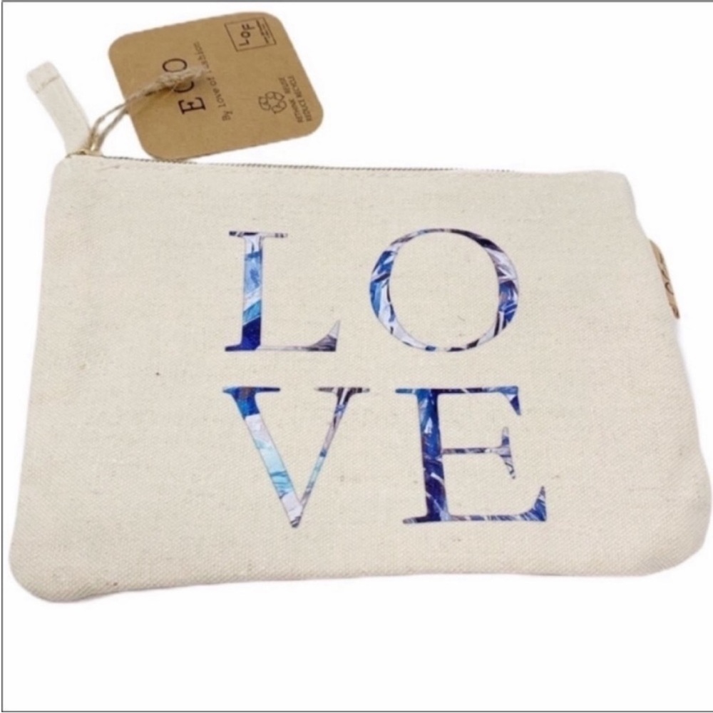 ECO Love cotton pouch bag NEW